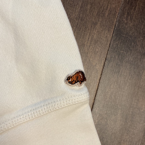 Roots Hoodie Hooded Sweatshirt Size M Ivory - Picture 3 of 10